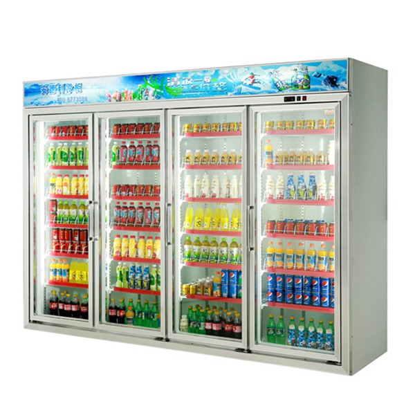 四門(mén)飲料冷藏展示柜